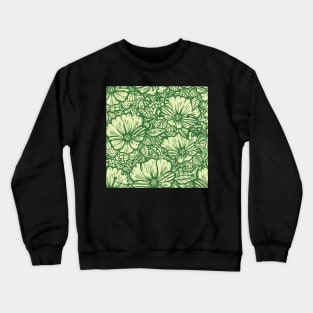 Hand Drawn Flower Seamless Pattern Crewneck Sweatshirt